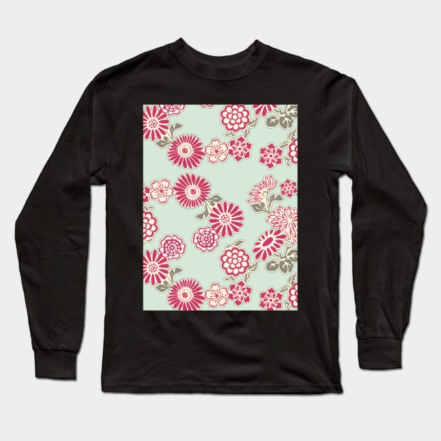 Pastel flowers Long Sleeve T-Shirt by ilhnklv